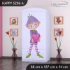 Skříň Happy SZ06 - zamilovaný skřítek (Barva bílá, Vnitřek skříně šatní tyč)