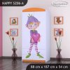 Skříň Happy SZ06 - zamilovaný skřítek (Barva bílá, Vnitřek skříně šatní tyč)