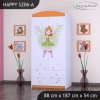 Skříň Happy SZ06 - zelená čarodějka (Barva bílá, Vnitřek skříně šatní tyč)