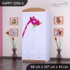 Skříň Happy SZ06 - žirafa (Barva bílá, Vnitřek skříně šatní tyč)