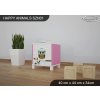 Noční stolek Animals SZN01 - AM01 (Barva bílá)