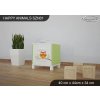 Noční stolek Animals SZN01 - AM02 (Barva bílá)