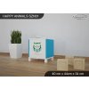 Noční stolek Animals SZN01 - AM03 (Barva bílá)