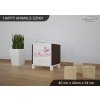 Noční stolek Animals SZN01 - AM09 (Barva bílá)