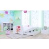 Dětská postel Happy pro dvě děti - medvídek s balónky (Barva bílá, Velikost spací plochy 160x80, Krátká zábrana ne)