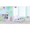 Dětská postel Happy pro dvě děti - medvídek se srdcem (Barva bílá, Velikost spací plochy 160x80, Krátká zábrana ne)