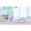 Dětská postel Happy pro dvě děti - růžový pony (Barva bílá, Velikost spací plochy 160x80, Krátká zábrana ne)