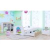 Dětská postel Happy pro dvě děti - slimák (Barva bílá, Velikost spací plochy 160x80, Krátká zábrana ne)