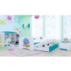 Dětská postel Happy pro dvě děti - slimák (Barva bílá, Velikost spací plochy 160x80, Krátká zábrana ne)