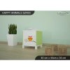 Noční stolek Animals SZN03 - AM02 (Barva bílá, Otevírání dvířek pravé)