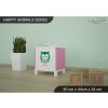 Noční stolek Animals SZN03 - AM03 (Barva bílá, Otevírání dvířek pravé)