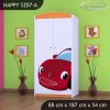 Skříň Happy SZ07 - pohádkové auto (Barva bílá, Vnitřek skříně šatní tyč)