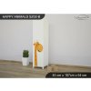Skříň Animals SZ02 - AM06 (Barva bílá, Zábrana vpravo, Vnitřek skříně šatní tyč)