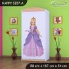Skříň Happy SZ07 - princ a princezna (Barva bílá, Vnitřek skříně šatní tyč)