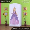 Skříň Happy SZ07 - princ a princezna (Barva bílá, Vnitřek skříně šatní tyč)