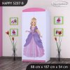 Skříň Happy SZ07 - princ a princezna (Barva bílá, Vnitřek skříně šatní tyč)