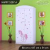 Skříň Happy SZ07 - princezna s koníkem (Barva bílá, Vnitřek skříně šatní tyč)
