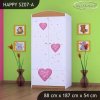 Skříň Happy SZ07 - víla se srdcem (Barva bílá, Vnitřek skříně šatní tyč)