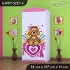 Skříň Happy SZ07 - pejsek a srdce (Barva bílá, Vnitřek skříně šatní tyč)