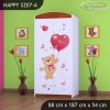 Skříň Happy SZ07 - medvídek s balónky (Barva bílá, Vnitřek skříně šatní tyč)