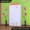 Skříň Happy SZ07 - medvídek s kyticí (Barva bílá, Vnitřek skříně šatní tyč)