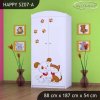 Skříň Happy SZ07 - pejsek a kočička (Barva bílá, Vnitřek skříně šatní tyč)