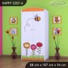 Skříň Happy SZ07 - včelka (Barva bílá, Vnitřek skříně šatní tyč)