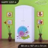 Skříň Happy SZ07 - slimák (Barva bílá, Vnitřek skříně šatní tyč)