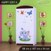 Skříň Happy SZ07 - sloník (Barva bílá, Vnitřek skříně šatní tyč)