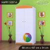 Skříň Happy SZ07 - slon s balónkem (Barva bílá, Vnitřek skříně šatní tyč)