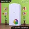 Skříň Happy SZ07 - slon s balónkem (Barva bílá, Vnitřek skříně šatní tyč)