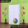 Skříň Happy SZ07 - slon s balónkem (Barva bílá, Vnitřek skříně šatní tyč)