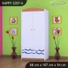 Skříň Happy SZ07 - loď (Barva bílá, Vnitřek skříně šatní tyč)