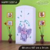 Skříň Happy SZ07 - stříkající sloník (Barva bílá, Vnitřek skříně šatní tyč)