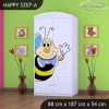 Skříň Happy SZ07 - usměvavá včelka (Barva bílá, Vnitřek skříně šatní tyč)