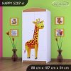 Skříň Happy SZ07 - veselý zvěřinec (Barva bílá, Vnitřek skříně šatní tyč)
