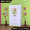 Skříň Happy SZ07 - zelená čarodějka (Barva bílá, Vnitřek skříně šatní tyč)