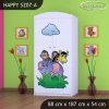 Skříň Happy SZ07 - zoo (Barva bílá, Vnitřek skříně šatní tyč)