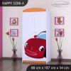 Skříň Happy SZ08 - pohádkové auto (Barva bílá, Vnitřek skříně šatní tyč)
