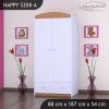 Skříň Happy SZ08 - bez motivu (Barva bílá, Vnitřek skříně šatní tyč)