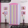Skříň Happy SZ08 - barevné pásky (Barva bílá, Vnitřek skříně šatní tyč)