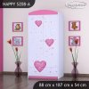 Skříň Happy SZ08 - víla se srdcem (Barva bílá, Vnitřek skříně šatní tyč)