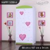 Skříň Happy SZ08 - víla se srdcem (Barva bílá, Vnitřek skříně šatní tyč)