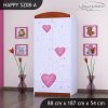 Skříň Happy SZ08 - víla se srdcem (Barva bílá, Vnitřek skříně šatní tyč)