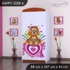 Skříň Happy SZ08 - pejsek a srdce (Barva bílá, Vnitřek skříně šatní tyč)