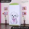 Skříň Happy SZ08 - pejsek s mašlí (Barva bílá, Vnitřek skříně šatní tyč)