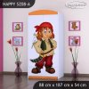 Skříň Happy SZ08 - pirát (Barva bílá, Vnitřek skříně šatní tyč)
