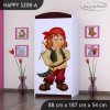 Skříň Happy SZ08 - pirát (Barva bílá, Vnitřek skříně šatní tyč)