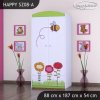 Skříň Happy SZ08 - včelka (Barva bílá, Vnitřek skříně šatní tyč)