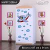 Skříň Happy SZ08 - letadlo (Barva bílá, Vnitřek skříně šatní tyč)